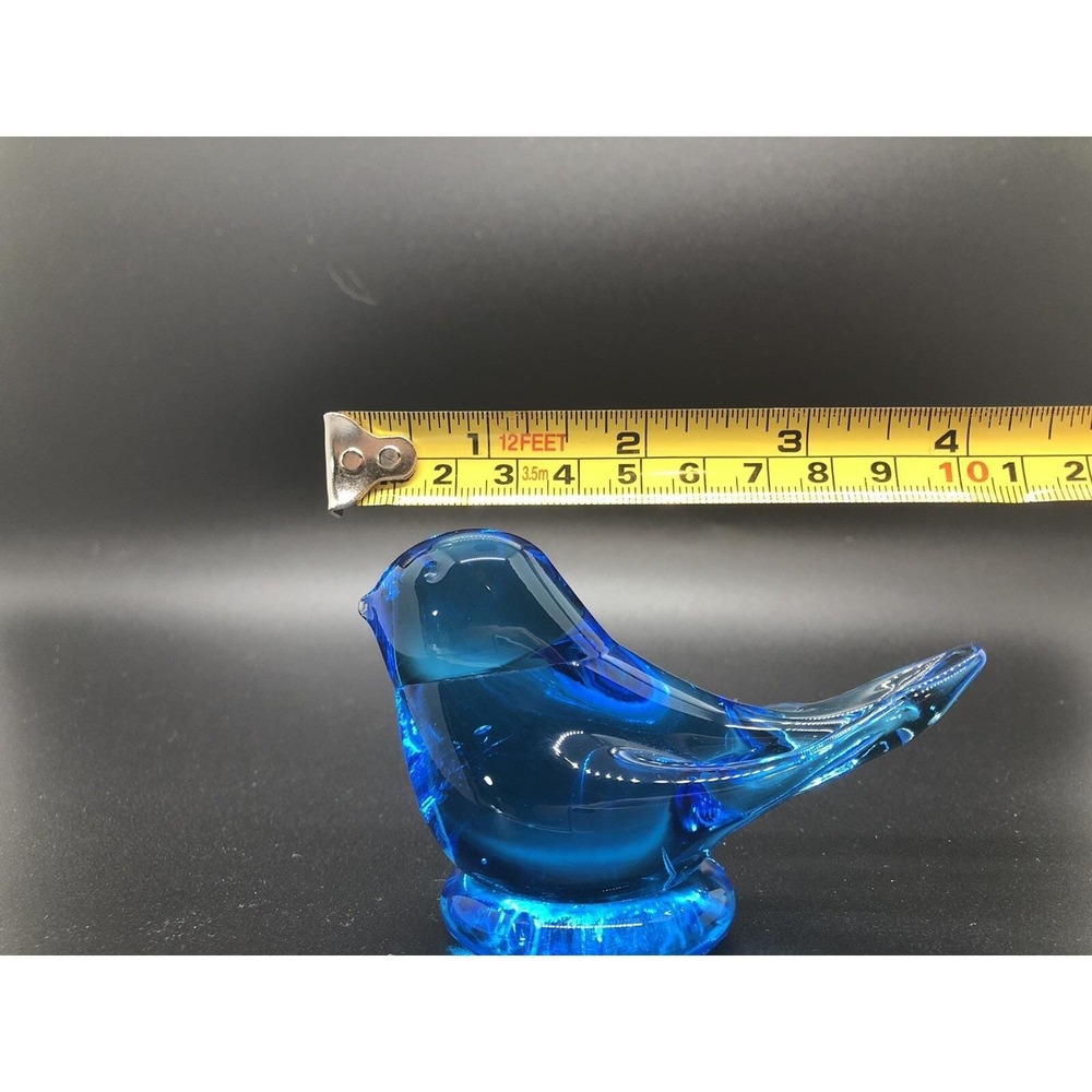 Titan Art Glass Happy‎ Little Bluebird Figurine Signed W Ward 1991 - Picture 8 of 8